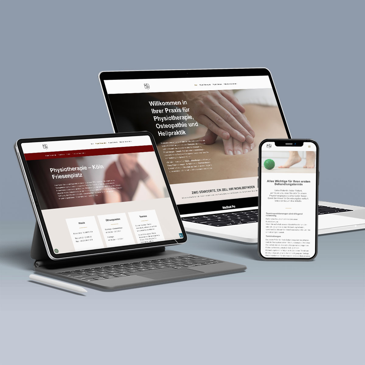 Mockup Mac Bildschirm Ansichten Websiteprojekt https://physiotherapie-colonia.de/